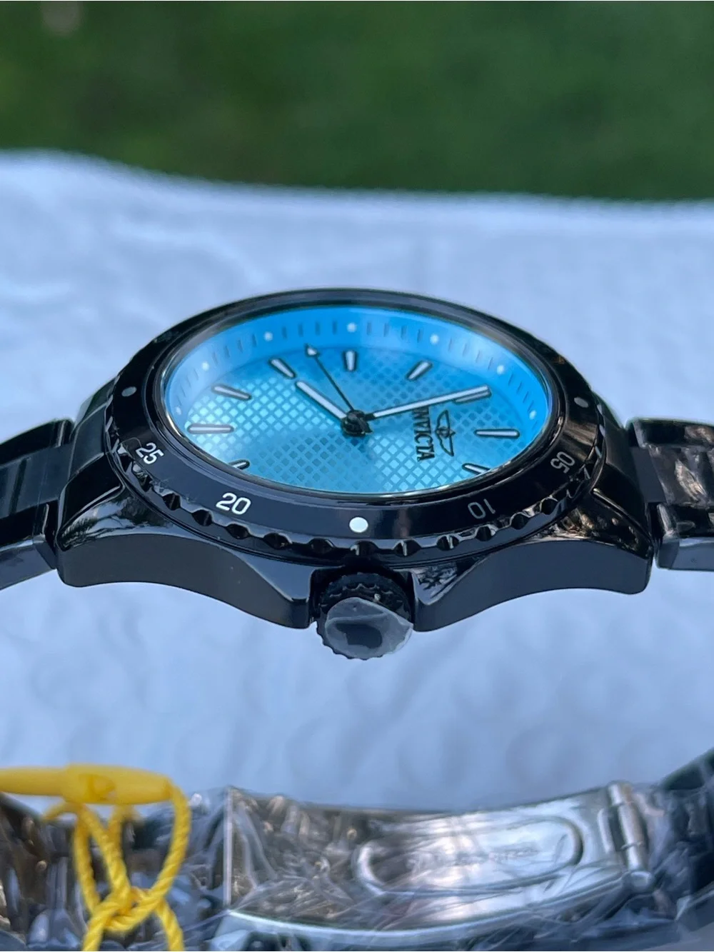 Invicta Pro Diver Lady 38mm Stainless Steel Black Tiffany Blue dial PC21J Quartz